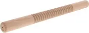 HAKIDZEL Traditional Wooden Pasta Rolling Pin Lattice Cutter for Noodles Wontons Pastries Versatile Kitchen Tool for Baking Cookies Bread and Embossed Cakes Light Brown