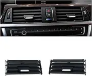 LESANGBAIHUODIAN Fit For BMW 1/2/3/4 Series F20 F21 F22 F87 F30 F32 F34 F36 2013-2019 Front Center Console Air Vent Grille Conditioning Frame Grill(Color:2xLeft-Right)