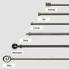 22mm Curtain Rod Quality Decor Pole for Eyelet Curtains Extendable in 120-400cm