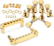 Parliky 1g24 Metal Tuning Pegs 6 Pieces for Ukulele Finish Replacement for Old Worn or Broken Pegs Set of 3 Left 3 Right