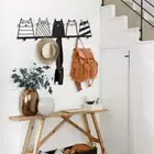 Metal Coat Rack Cute Key Hook Rack Wall Decor Cat Decorative Hook Entryway