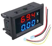 DC 100V 10A Voltmeter Ammeter Blue + Red LED Digital Amp Volt Meter Gauge U-S-A