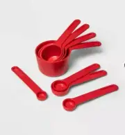 room Essentials Red Measuring Cup and Spoon Set-8 Piece