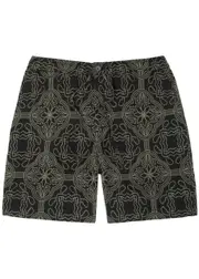 Wax London Kurt Embroidered Cotton-blend Shorts - Black - 30 (W30 / S) 30 (W30 / S)