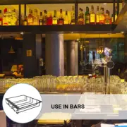 Metal Wine Glass Organizer Stemware Storage Rack Glass Rack
