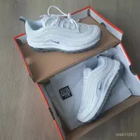 在飛比找蝦皮購物優惠-耐吉 耐克男鞋air Max 97高爾夫白純白金-白/金屬銀