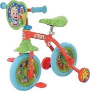 CoComelon M004527 2-in-1 Training Toddler Bike - Convertible Training Bike for 2+ Years Girls and Boys with Removable Pedals and Stabilisers - Adjustable 10 Inches Bikes Multicoloured 63x40x58cm