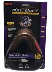 RCA Speaker Wire 16 Gauge 20 ft Home Theatre HP Audio H20SPT NOS