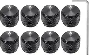 uxcell 8 Pcs Aluminium Potentiometer Knobs, 1/4"(6mm) IDx5/8(15mm) ODx1/2(13mm) Height Universal Volume Tone Control Knobs for Guitar, Bass, Arrow Indicator, Black