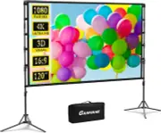 Projection Screen and Stand,Gainvane 120 Inch Portable Projector Screen Indoo...
