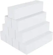 10 Pcs Nail Buffer Block,White Nail Buffer Block Files Grit Dense Sponge Nail Art Tips Tool,4 Sided Sanding Buffers for Gel Nails Fingernail Shine Buffing Filer Set (95 * 25 * 25mm)