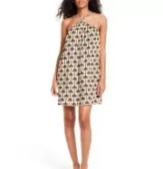 NWT Agua Bendita x Target Palm Tree Print Halter Neck Mini Dress Coverup Size S