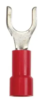 Jandorf 60989 Red Copper Vinyl Insulation #10 Stud Spade Terminal 22 to 18 AWG