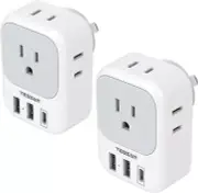 Australia Plug Adapter, TESSAN Australian Power Adaptor with 4 Outlets 3 USB