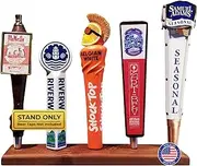 Beer Tap Handle Display - Tap Display Handmade from Solid Salvaged Redwood Tree - Made in the USA from All Natural Materials - Premium Quality Beer Tap Holder (5 Tap Display)