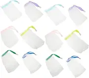 FOMIYES 2sets Exfoliating Soap Family Pack Soap Net Pouch Foaming Maker Portable Lightweight for Travel Bathing Plastic Saver Pouches 25pcs*2
