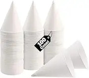 Smygoods Disposable White Paper Cone Cups (Pack of 100-4.5 oz) Eco-Friendly, Leak-Proof, Ideal for Events, Water Coolers, Quick Hydration & Efficient Cleanup