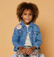 BNWT PUMPKIN PATCH SIZE 2 denim jacket Blue Unisex Kids Boy Girl Style