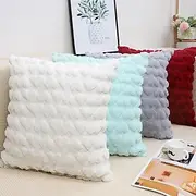 Valentine's Day Plush Heart Decorative Toss Pillows Cover 1PC Soft Square Cushion Case Pillowcase for Bedroom Livingroom Sofa Couch Chair