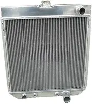 4 Row 62mm Aluminum Radiator Cooling,Compatible With Fairlane 1967-1969 & Compatible With Mustang 1963-1969 69 68 67 66
