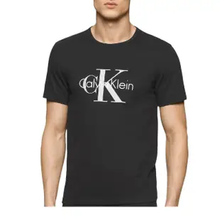 【Calvin Klein 凱文克萊】CK 圓領純棉 ck大logo印刷 短袖 T恤 兩色(透氣 舒適 百搭)