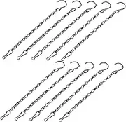 STOBAZA 10pcs Metal Hanging Chains: 9.43 Inch Black Chains with Hooks for Hanging Plants Bird Feeder Wind Chimes Billboards Lanterns Ornaments