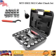 ER32 Precision Collet Set MILLING MACHINE MT3 Shank Chuck & Spanner 3-20mm SALE!