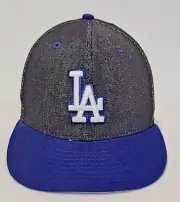 New Era 59FIFTY MLB Los Angeles Dodgers Fitted Hat Size 7 White LA Logo
