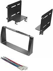 ASC Audio Car Stereo Dash Kit and Wire Harness for Installing a Double Din Aftermarket Radio for 2003-2008 Toyota Corolla (Standard System Only, 1 Pack)