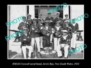 OLD LARGE HISTORIC PHOTO OF HMAS CRESWELL NAVAL BAND JERVIS BAY NSW c1922
