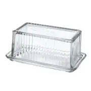Davis & Waddell Glass Butter Dish with Lid Butter Keeper Holder Storage