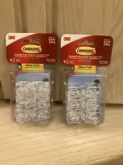 3M Command 18 Mini Clear Hooks & 24 Adhesive Strips Per Pack Max 0.5 lb 1 Pack