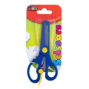 Safety Scissors Kids Plastic Blunt Tip Art Craft Spring Assisted Handle Blue