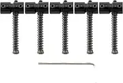 Musiclily Pro 18mm Steel Bass Bridge Saddles for 5-String Precision and Jazz Bass, Black (Set of 5)