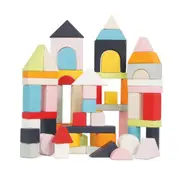 60pc Le Toy Van Petilou Wooden Building Blocks Set & Bag Toy Kids/Toddler 12m+