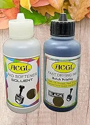 ACGL Batch Printing Machine Fast Drying Ink Permanent 100ml 1 Set (OXCP Black Ink 1)