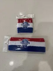 Pabst Blue Ribbon Beer Sweatband Embroidered Head band New In Package Promo Bar