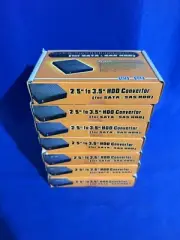 Lot: 7x 2.5" to 3.5" HDD Converter for SATA & SAS HDD - All Sealed - Read