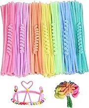Pipe Cleaners, 300 Thick Pipe Cleaners Craft Supplies 7 Assortment Pastel Macaron Color Chenille Stems for Art and Craft Projects Creative Decorations