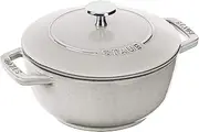 Staub Wa-NABE Campagne M 7.1 inches (18 cm) Double-Handed Cast Iron Pot, Rice Cooking, 2 Pieces, Induction Compatible, Wa-NABE 40501-477