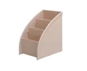 1pc Plastic Desktop Trapezoidal Storage Box, Office Sundries Storage Shelf, Cosmetics Compartment Storage Box, Remote Control Holder