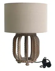 [Willow & Silk] Sorrento Table Lamp in Natural/Distressed White