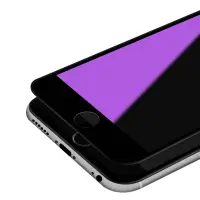 在飛比找Yahoo奇摩購物中心優惠-iPhone 6S 6 軟邊滿版藍光9H玻璃鋼化膜手機保護貼