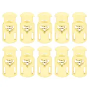 30Pcs 5.5x3mm Cord Lock Plastic Single Hole Spring Toggle Stoppers, Beige
