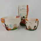 Set of 12 Peanuts Bamboo Bowls & Cups Thanksgiving Great Pumpkin Snoopy