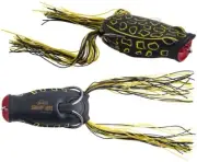 Berkley 2.4" Swamp Lord Popper Frog Top Water Fishing Lure - 2/3 Oz Voodoo Black