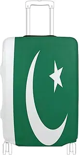 [Joisal] Nigeria Flag Luggage Covers Protectors Fit 18-32 Inch Luggage Covers Tsa Approved, Suitcase Identifier, Pakistan Flag, S 18-20 in