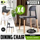 4X Belloch Replica Dining Chair Stackable Designer Retro Wooden Café Bar