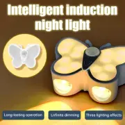 USB Rechargeable LED Butterfly Motion Sensor Night Light Bedroom Study Corridor