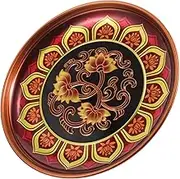 NOLITOY Lotus Bowl Serving Plate for Fruits Desserts and Appetizers Elegant Temple Tribute Tray Refined Craftsmanship Artistic Detailing for Rituals and Home Decoration Decorative Fruit